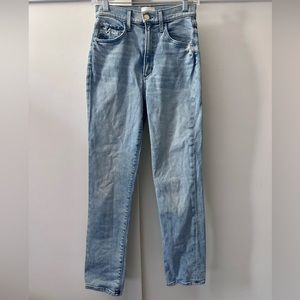 Favorite Daughter Valentina Super High Rise Cigarette Ankle- Malibu, Sz 25